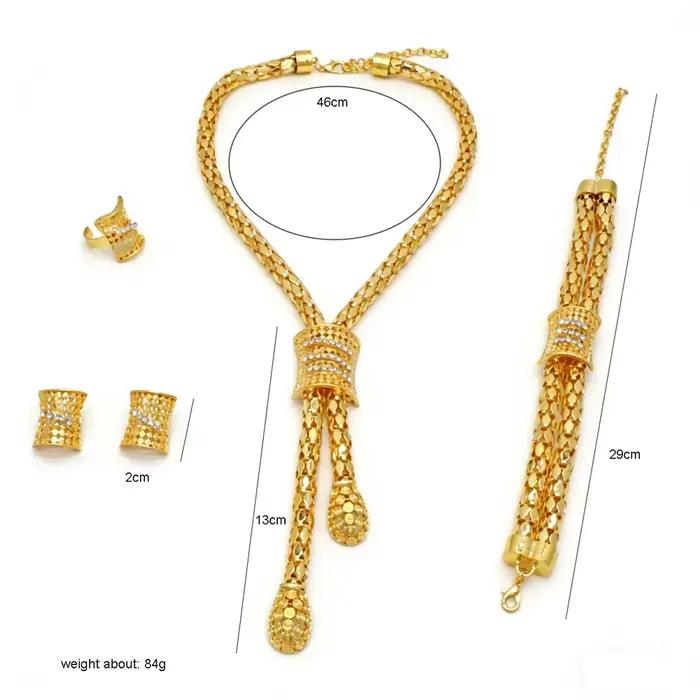 Ensemble de bijoux plaqués or de dubaï