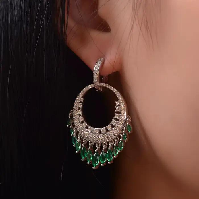 Wong Rain-Boucles d'oreilles créoles bohèmes en argent regardé 925