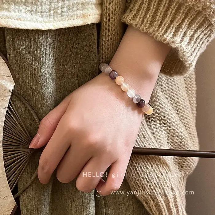 Bracelet en jade naturel design unique rétro minimaliste polyvalent homme cadeau de vacances occaions spéciales tradition bouddhisme