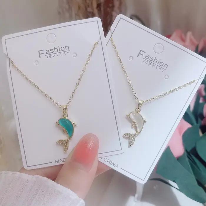 Collier dauphin bleu pour femmes, nouveau sentiment de luxe, élégant, polyvalent, chaîne de clavicul
