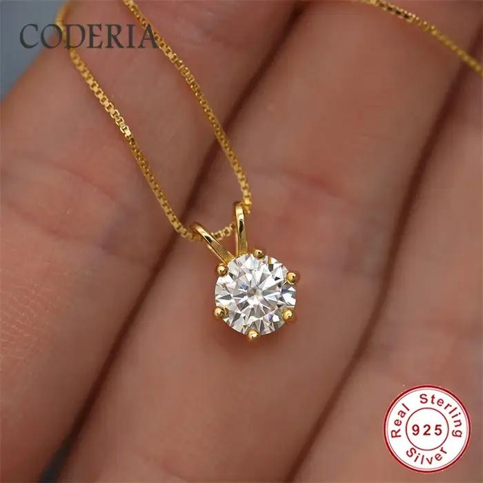 Collier en argent sterling 925 serti de Moissonite couleur D pour femmes occasions spéciales anniversaire mariage engagement