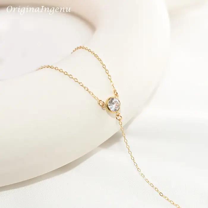 Collier Ras du Cou Rempli d'Or en Y pour Femme, Bijoux Faits à la Main, Style Boho