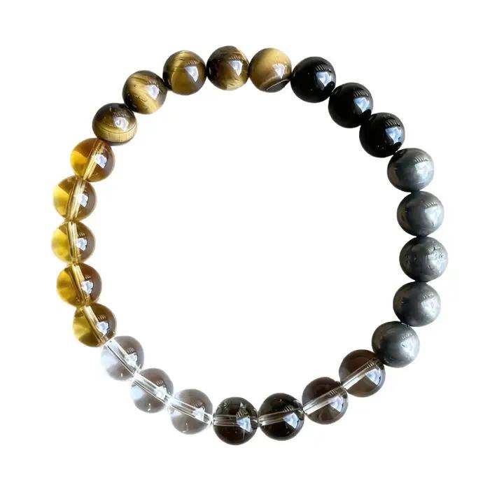 Bracelet en pierre œil de tigre bijoux unisexe fait main pour homme et femme style tendance robuste pour toutes les occasions