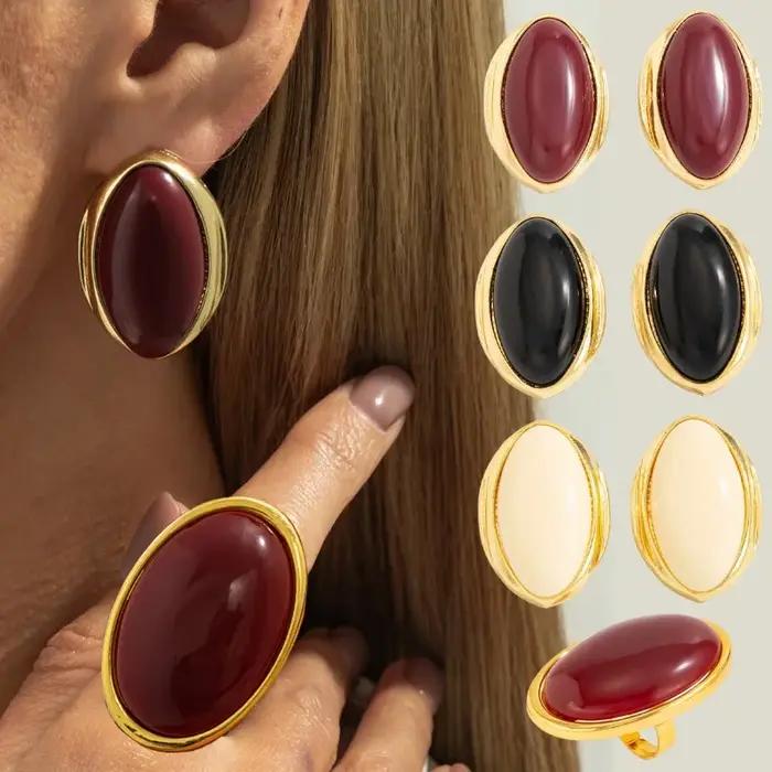 Boucles d'oreilles créatives en résine acrylique pour femmes