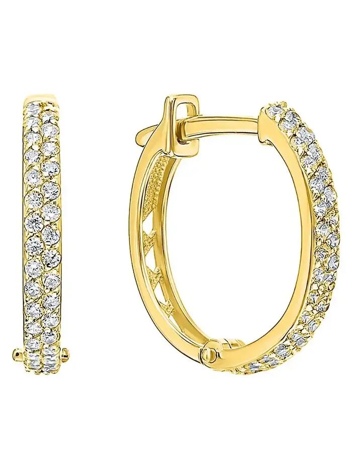 Boucles d'oreilles rondes en argent Sterling 925 pour femmes, perceuse à Double rangée, uni, pour fi