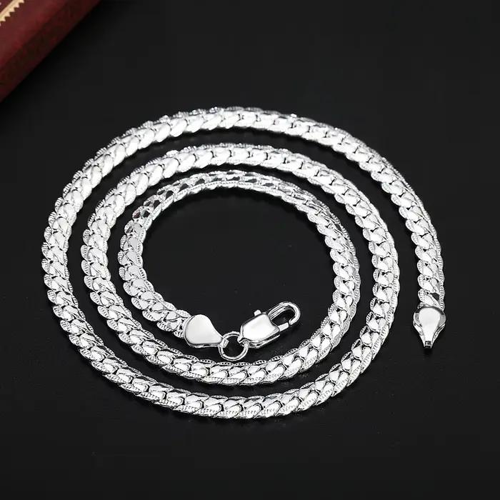 Collier en argent Sterling 925 pour femmes et hommes