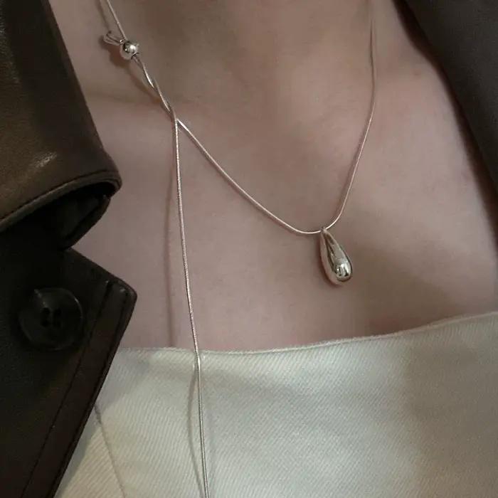 Collier de luxe en argent Sterling 925 pour femmes