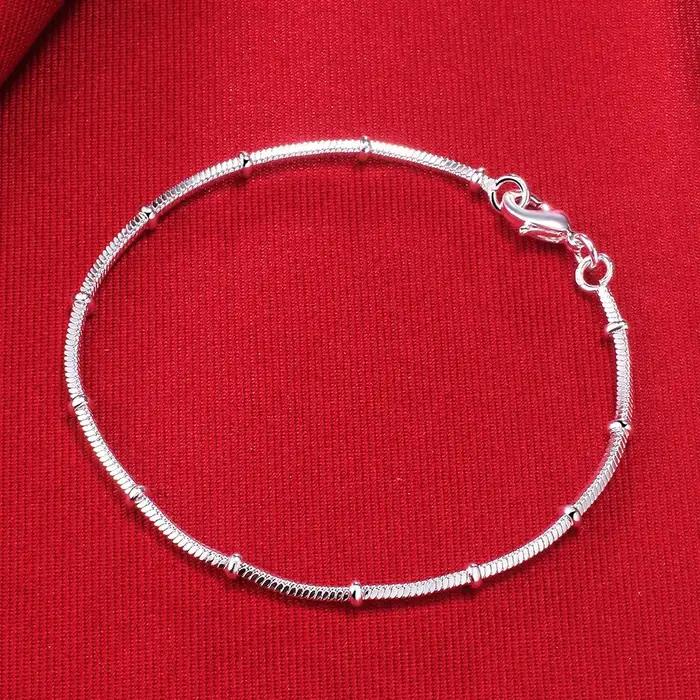Bracelets en argent unisexe pour hommes et femmes