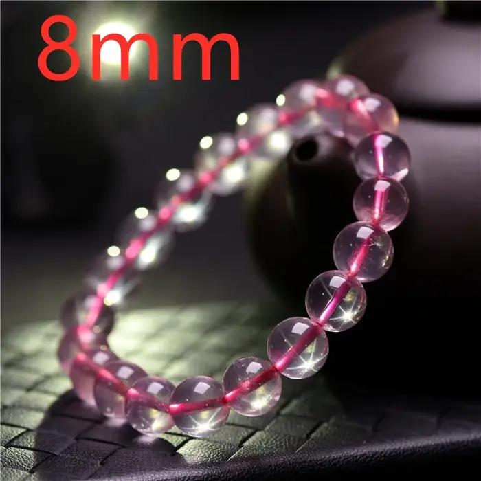 Bracelet en Quartz Rose naturel clair, Orgin pour femmes et hommes, cristal de Mozambique clair étoi