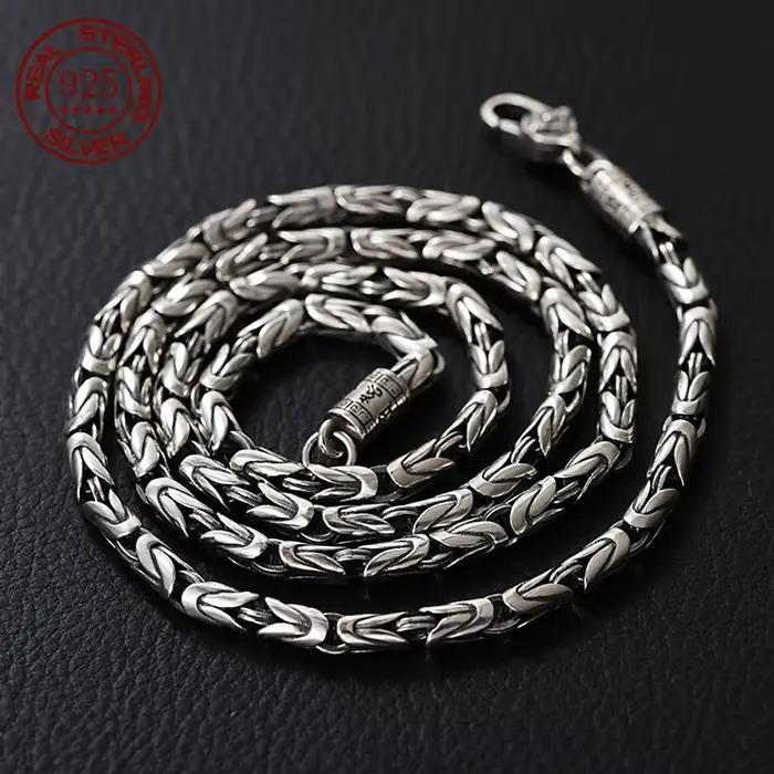 Nouvelle mode 2026 Collier 100% Argent Sterling S925 6MM pour Hommes et Femmes, Bijou Rétro Tendance et Personnalisé, Collier Hip Hop