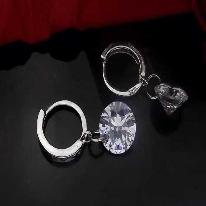 Boucles d'oreilles personnalisées en argent regardé 925 pour femmes