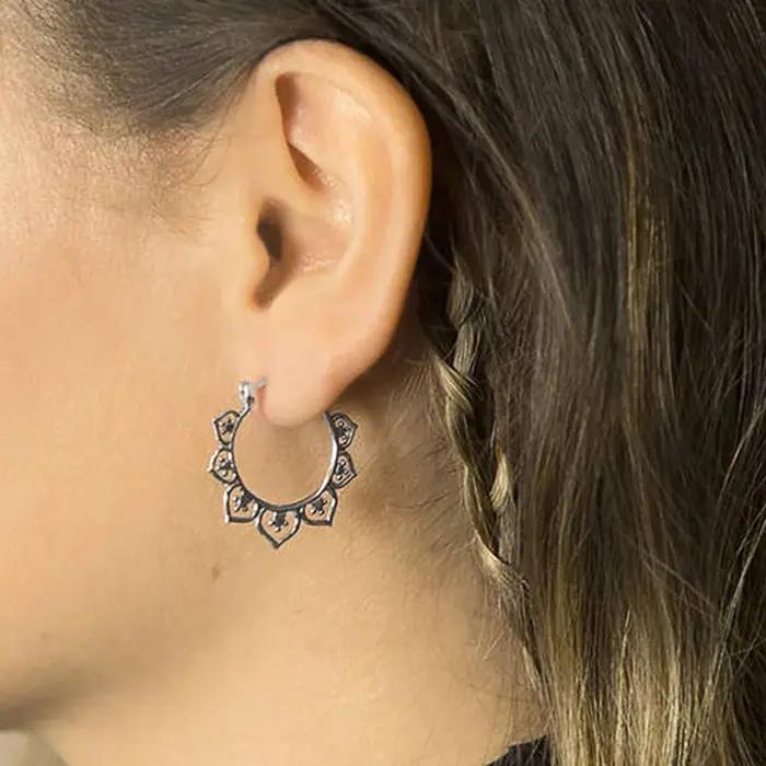 Huitan – boucles d'oreilles créoles Style bohémien pour femmes