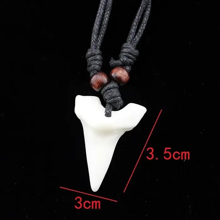 Collier imitation os de yak en forme de dent de requin style punk tracker de sommeil et humeur pour homme et femme occasions spéciales nocturnes