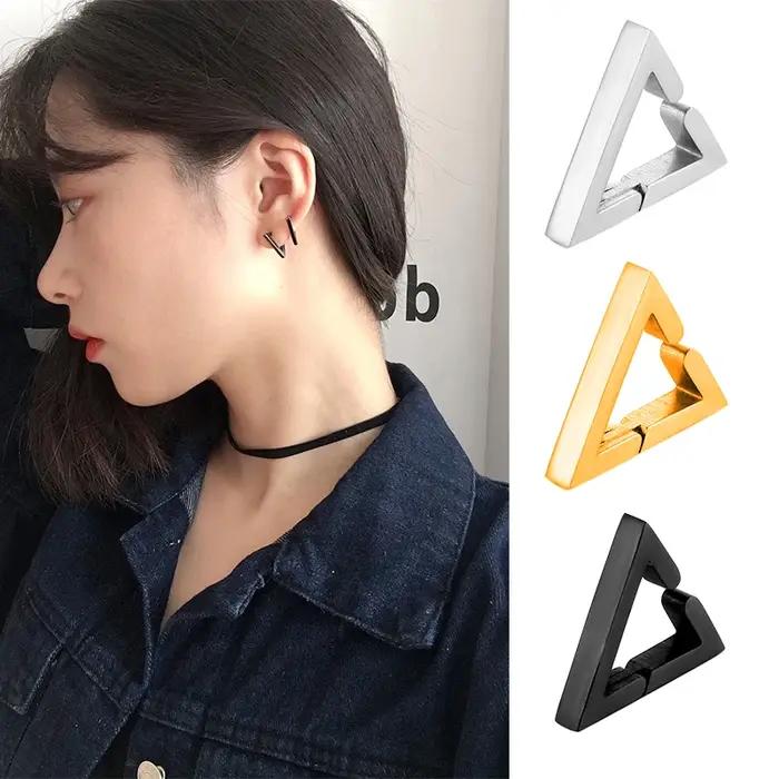 Boucles doreilles creoles a clip pour hommes femmes acier inoxydable sans perçage indolores bijoux cadeaux occasions speciales