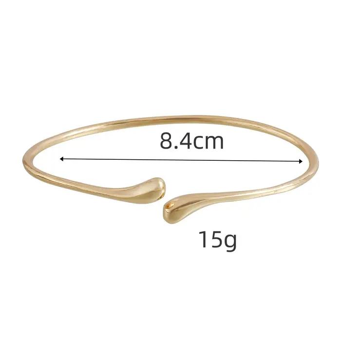 Bracelet manchette du bras supérieur en métal pour femmes