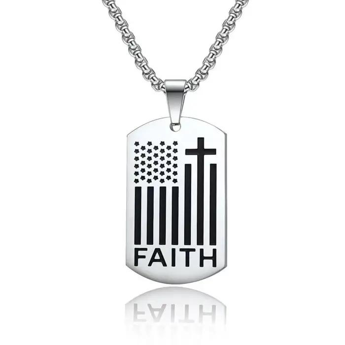 Collier Croix Hobulen Acier Inoxydable Pour Hommes Symbole Courage Robuste Bijou Occasions Spéciales