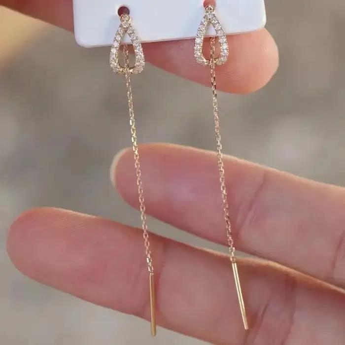 Boucles d'oreilles longues suspendues pour femmes
