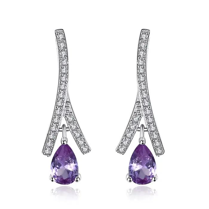LARANCE JewelryPalace boucles d'oreilles en pierres précieuses pendentif bague en argent Sterling 92