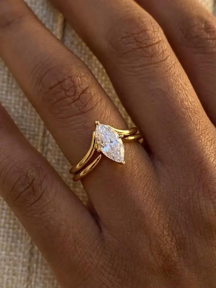 Bague en argent Sterling 925 pour femmes, magnifique bague en Zircon de forme Marquise, bijoux fins de luxe de haute qualité pour fête de fiançailles