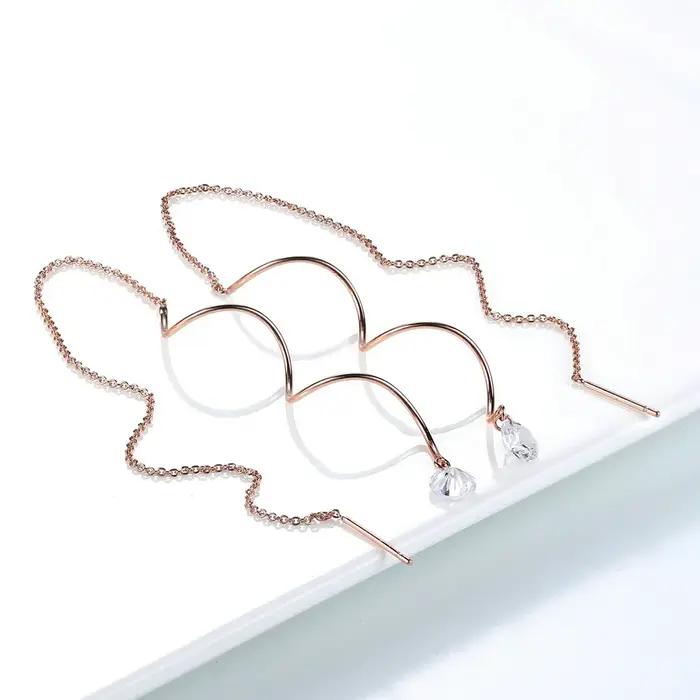 Boucles d'oreilles longues à pampilles pour femmes