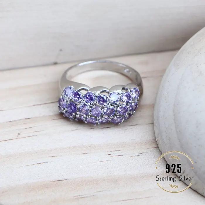 Ensemble de bijoux de mariée en argent 925 zircon motif plante collier bracelet bague boucles d'oreilles