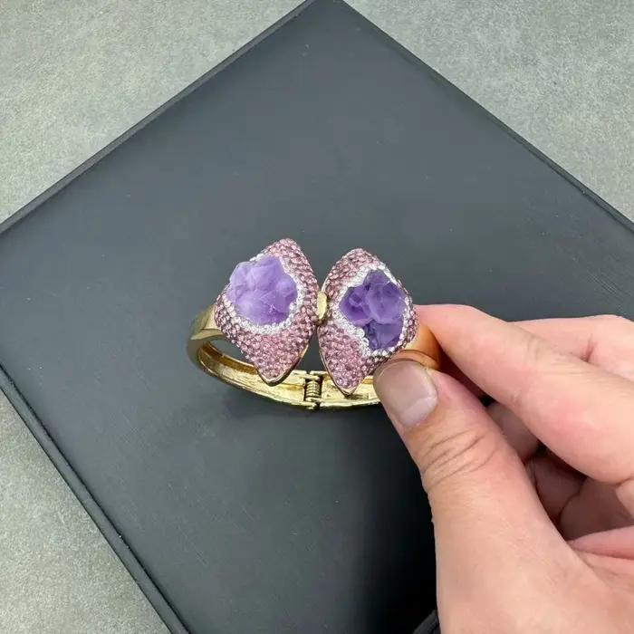 Bracelet en perles baroques et améthyste, bijoux en cristal de guérison pour l'amour de soi, pour femmes, pierre d'énergie chakra, yoga, méditation, protection, cadeau