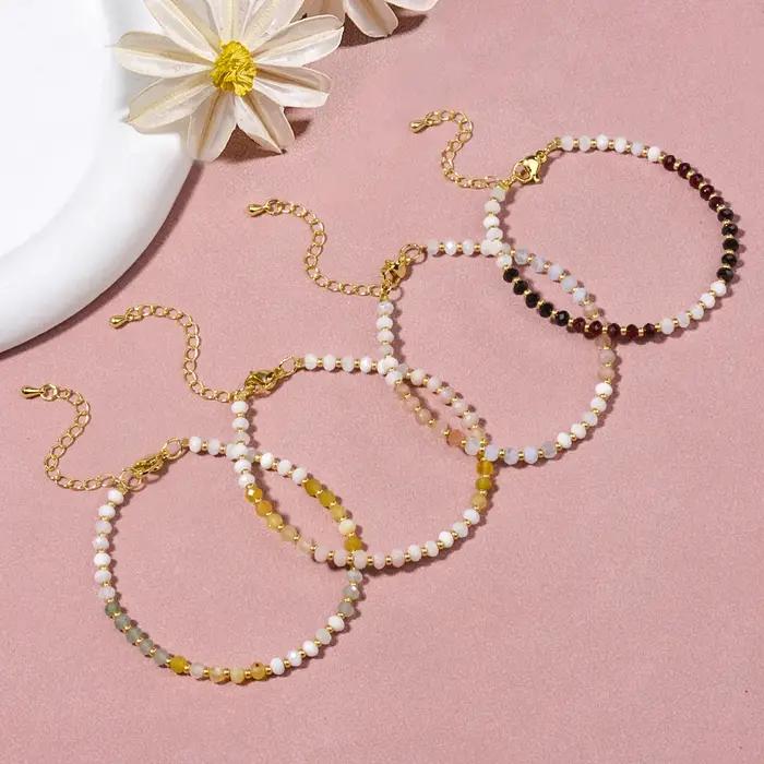 Bracelet rondelles à facettes en pierre naturelle Tourmaline Prehnite Améthyste pour femmes élégantes et bohèmes occasions spéciales