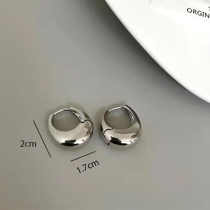 Boucles d'oreilles rondes vintage en argent regardé 925 pour femmes