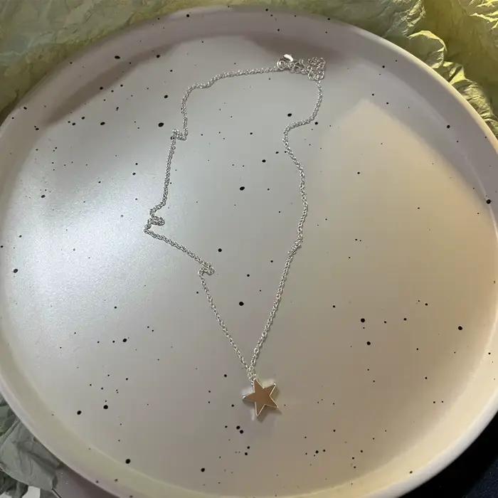 Printemps fleurs colorées amour pendentif collier en acier inoxydable chaîne de perles collier cadea