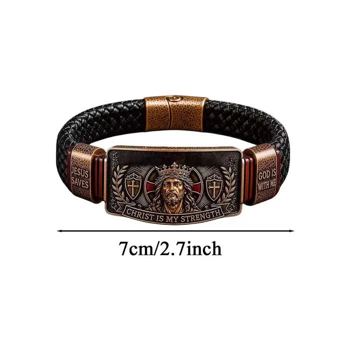 Bracelet religieux chrétien inspirant, réglable et confortable, cadeau pour la Saint-Valentin, un an