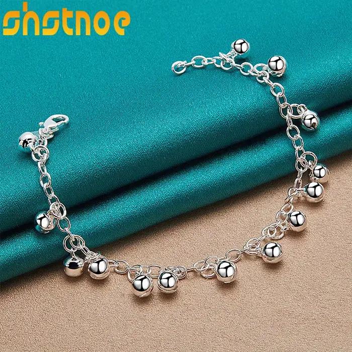 Bracelet cloche en argent Sterling 925 pour femmes, bijoux à la mode, cadeau d'anniversaire, de fiançailles, de mariage