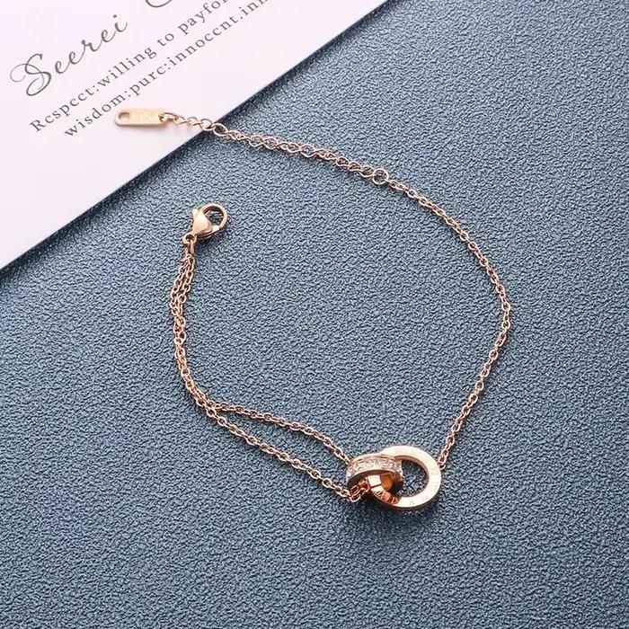 Bracelet à breloques classiques en Zircon pour femmes