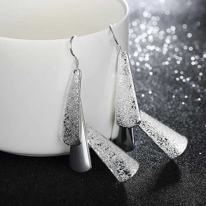 Boucles d'oreilles longues en argent Sterling 925 pour femmes