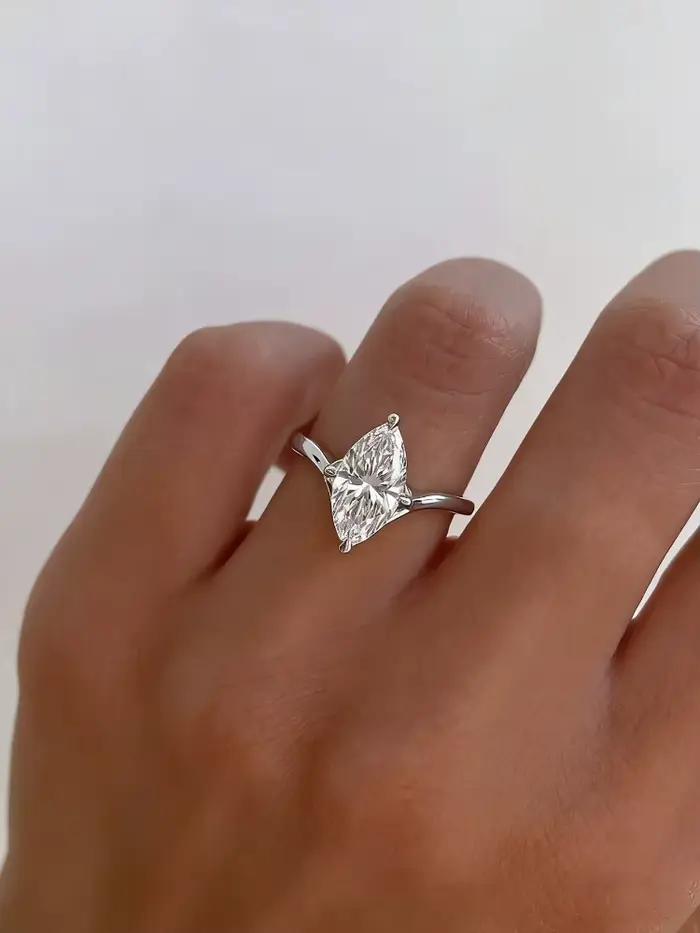 Bague en argent Sterling 925 pour femmes, magnifique bague en Zircon de forme Marquise, bijoux fins de luxe de haute qualité pour fête de fiançailles