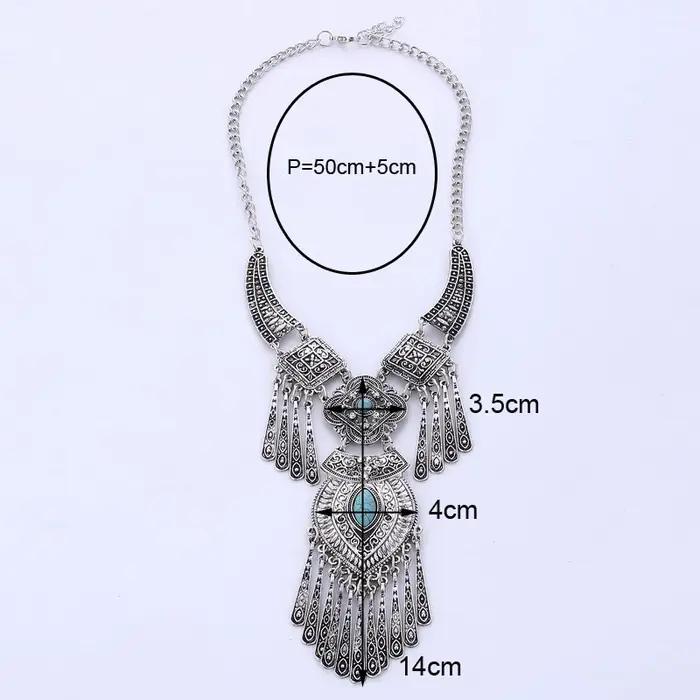 Collier ras du cou bohème vintage avec pendentif géométrique pour femmes occasions spéciales partys cadeaux anniversaires