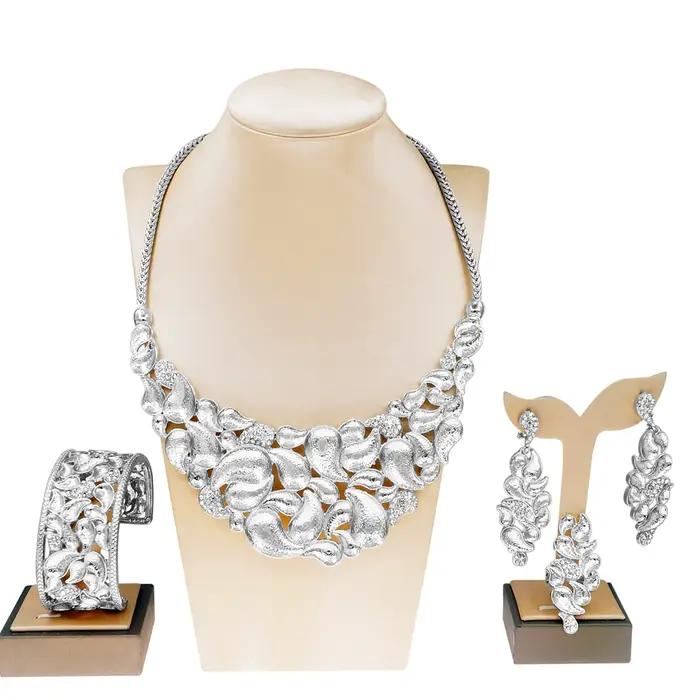 Ensemble de bijoux plaqués or SYHOL pour femmes bijoux d'engagement mariage colliers boucles d'oreilles bracelets elegance moderne occasions speciales