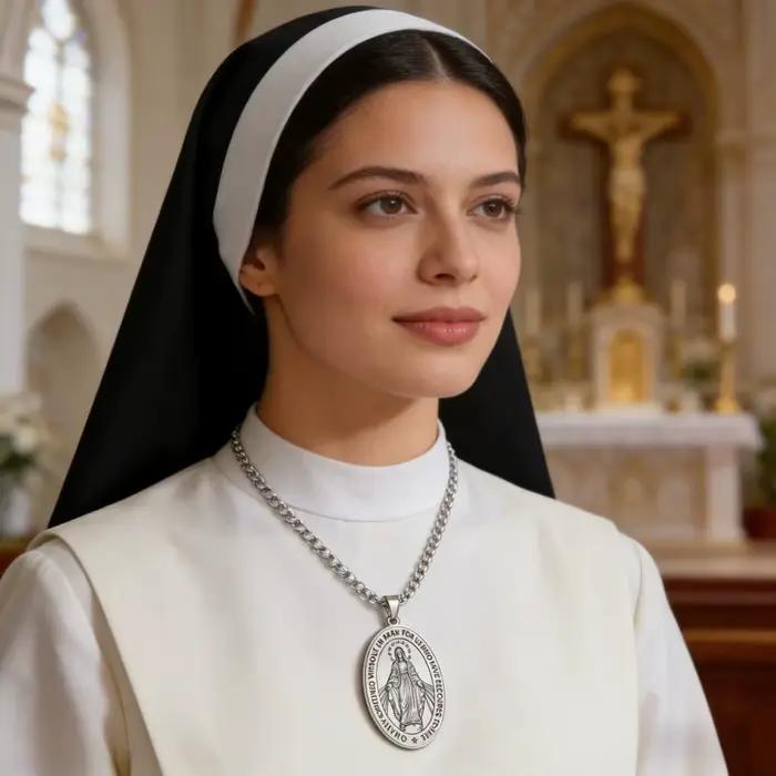 Collier Vierge Marie fait main