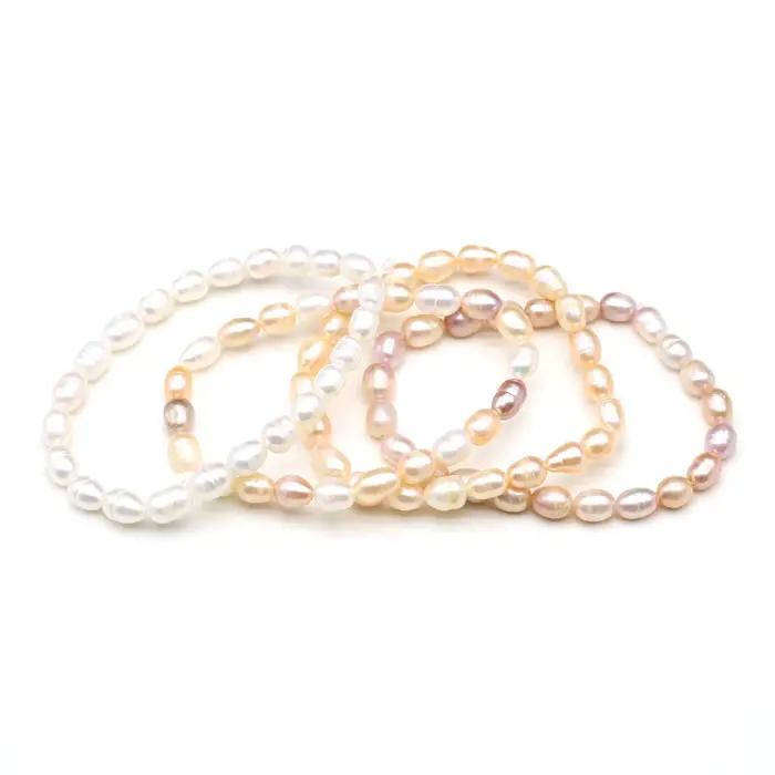 Bracelet de perles 100% naturelles, breloques, corde élastique, vraies perles, pour petite amie, taille 8-9mm