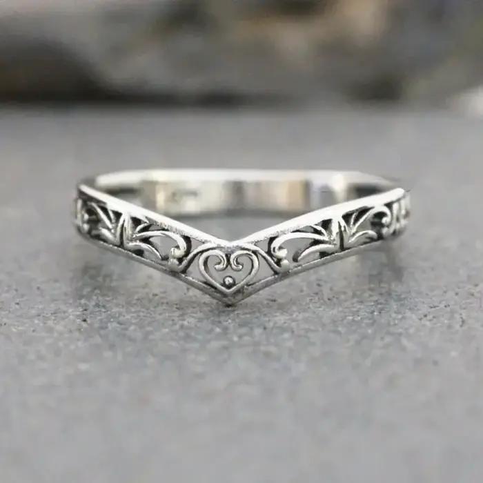 Huitan – bague Design ajouré délicat pour femme
