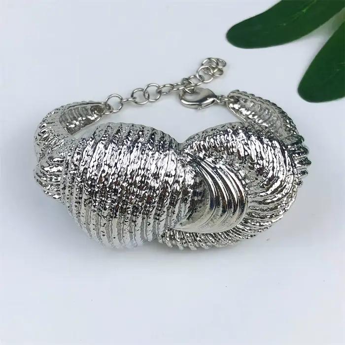 ESALE 4 pièces femmes ensemble de bijoux Dubai argent plaqué collier chaîne Bracelet boucle d'oreille grand anneau 2025 nouveau cadeau de bijoux de mariage