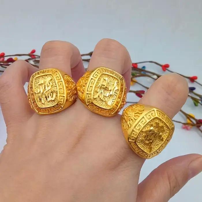 Bague aigle en or exquis de couleur 18 carats pour hommes, frère, père, femmes, bijoux ouverts, bagues de fiançailles, de mariage, ne se décolore pas