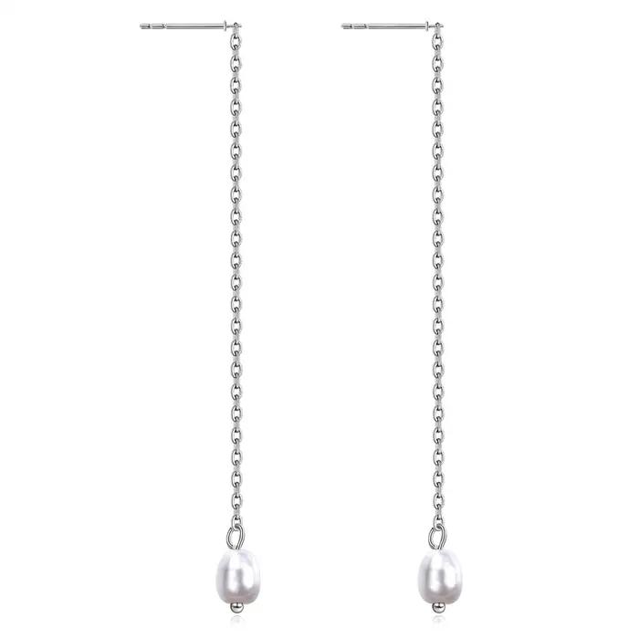 Boucles d'oreilles en perles pour femmes, longues, élégantes, simples, accessoires, bijoux