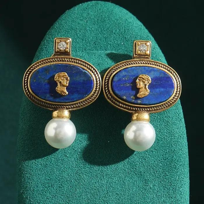 Parure de bijoux vintage camée pour femme