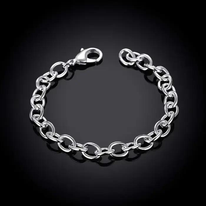 Bracelets en argent sterling 925, chaîne fine pour femmes et hommes, haute qualité, cadeaux de mariage, de fête, de Noël, bijoux tendance
