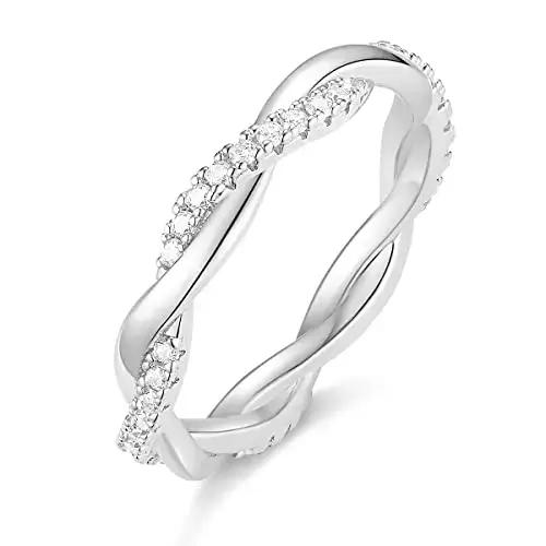 Trumium-Bagues d'éternité personnalisées pour femmes, ULtorsadée, bague en cuivre, cubique, contre-i