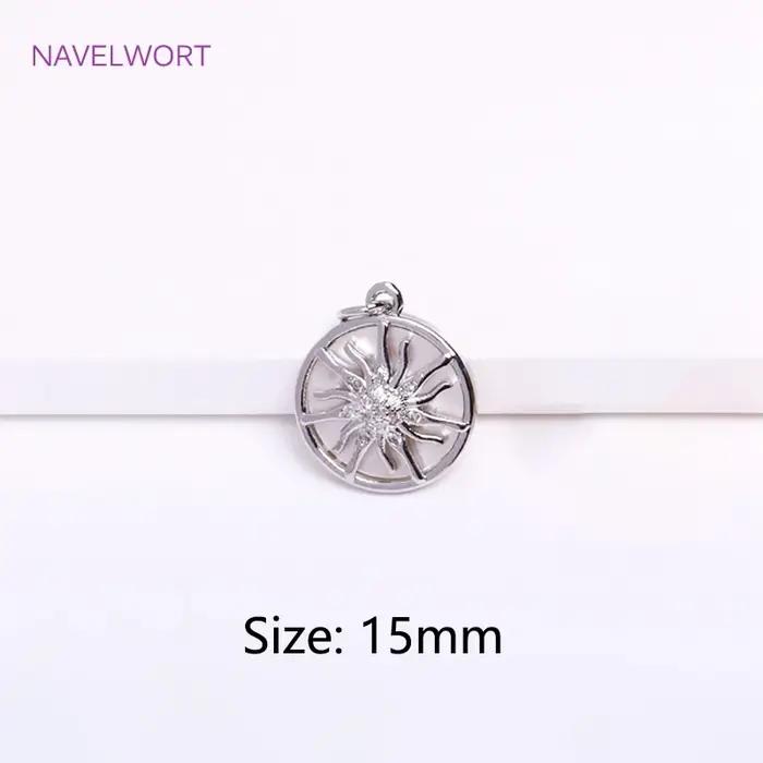 Pendentif en laiton plaqué or 18 carats serti de zircon pour bijoux créatifs et occasions spéciales femme