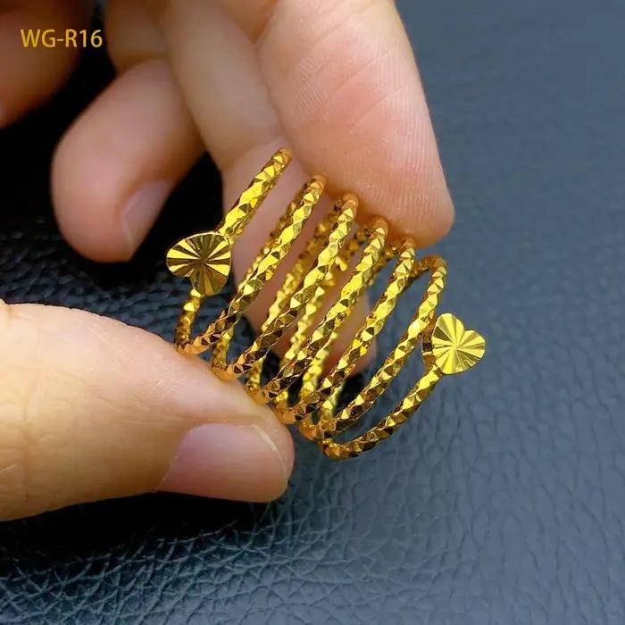 Bague à fleurs en spirale de dubaï pour femmes brésiliennes