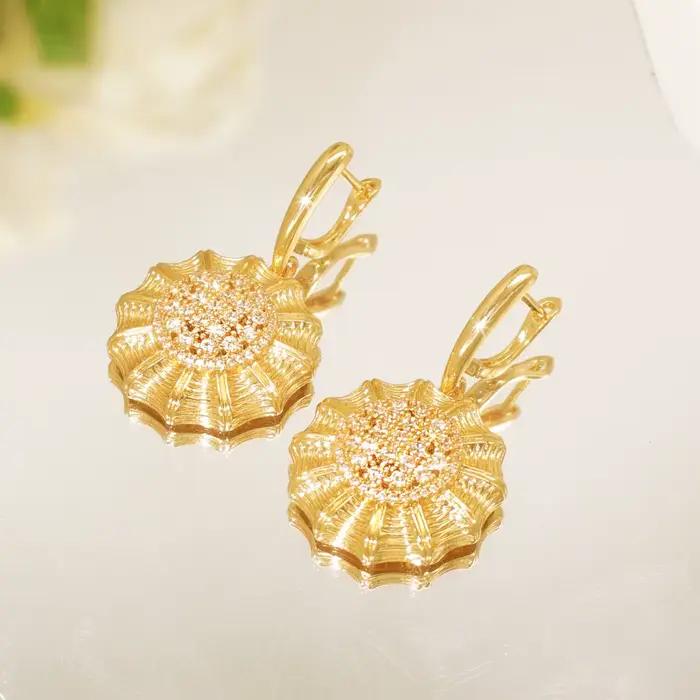 GZJPEI 2025 nouveau Dudai femmes ensemble de bijoux brillant zircon cubique haute qualité 18K plaqué or