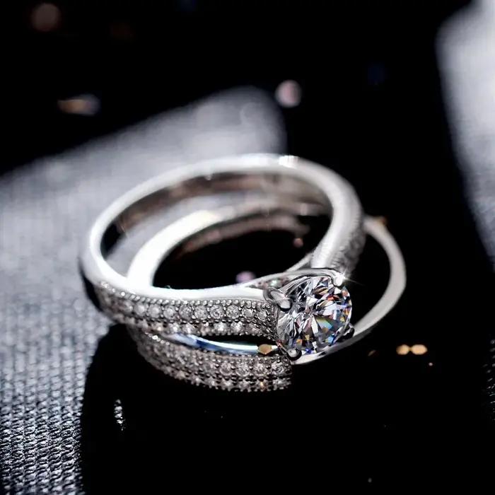 Bague de mariage en argent Sterling 925 sertie de Zircon AAAAA élégante et polyvalente pour femmes occasions spéciales anniversaires fiançailles cérémonies soirées galas
