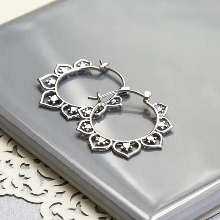 Huitan – boucles d'oreilles créoles Style bohémien pour femmes
